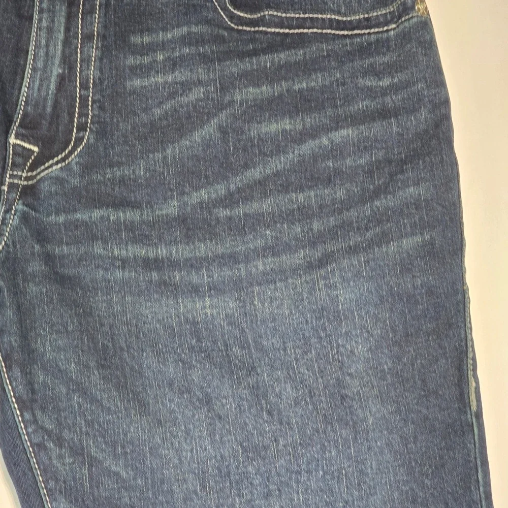 True Religion Rocco Custom Hello Kitty Flare Jeans Mens 32 Dark Wash Skinny Bell